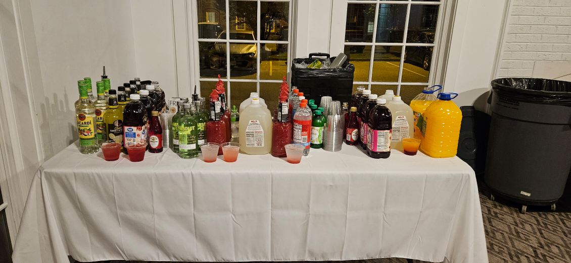 Holiday party with indoor bar service