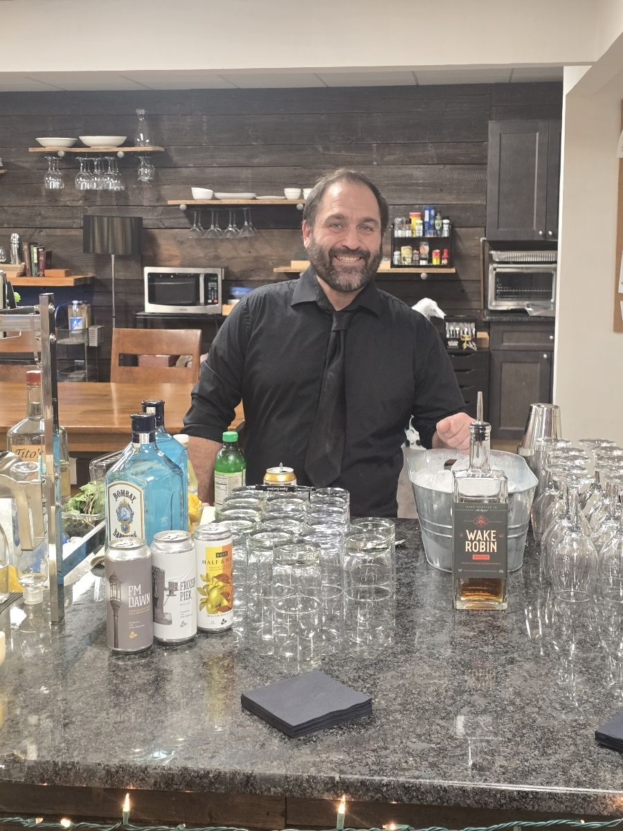 Bartender ready for private party service