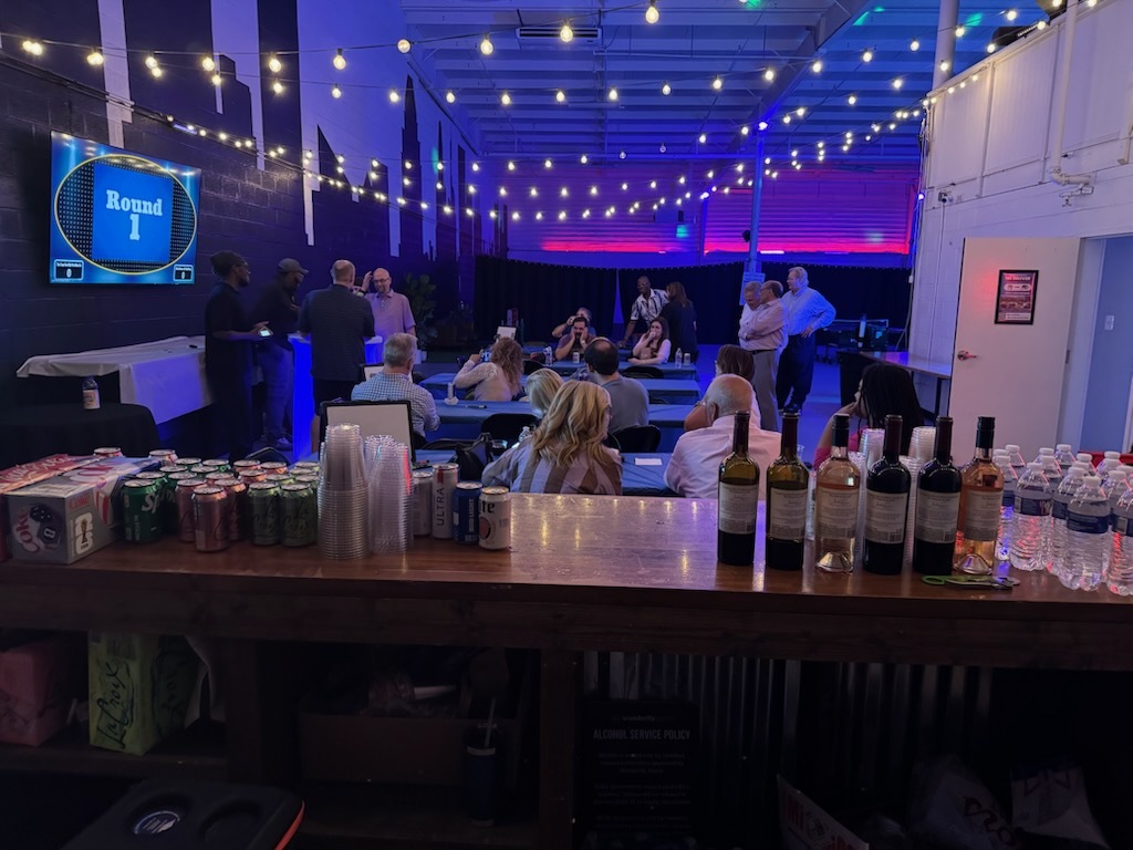 Private party bar service indoors.